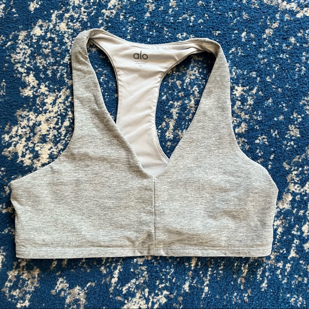 Alo Yoga Base Bra - Gray Size M